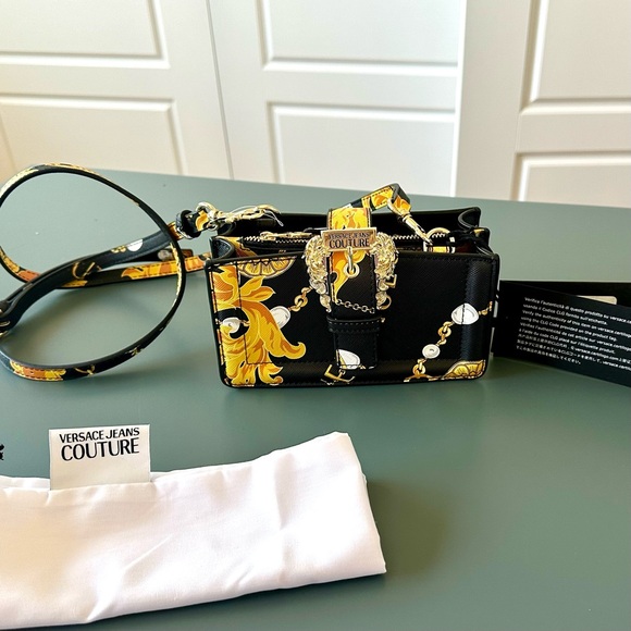 Versace Jeans Collection Black and Gold Mini Bag - Picture 5 of 8